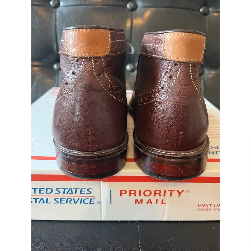 Johnston‎ & Murphy Mahogany Leather Wingtip Chukka Boots